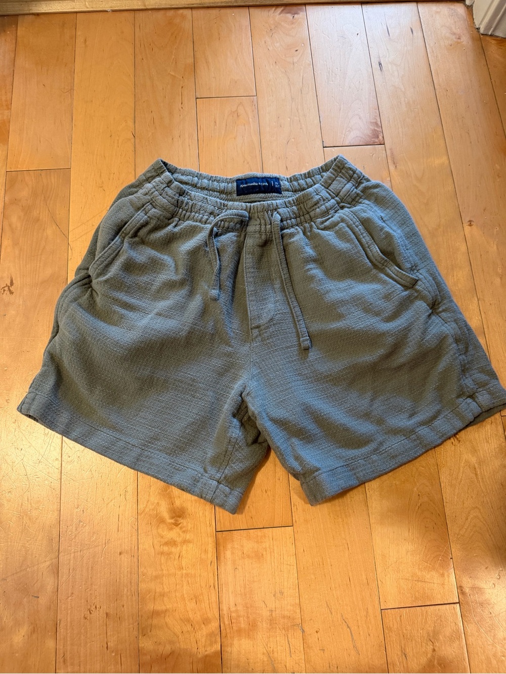 Abercrombie & Fitch Men's Slate Blue Drawstring Hybrid Shorts